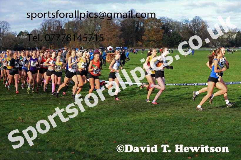 Womens Under-17s and IAAF Junior Women (Under-20s), 2023 British Athletics Cross Challenge, Sefton Park, Liverpool. Photo: David T. Hewitson/Sports for All Pics